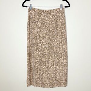Abercrombie Floral Midi Skirt